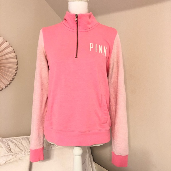 PINK Victoria's Secret Sweaters - Pink Victoria’s Secret Quarter Zip Sweater